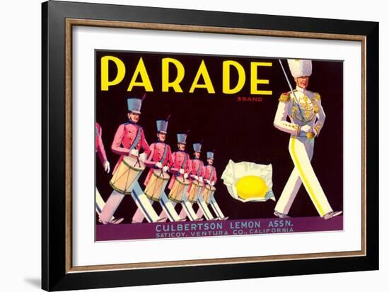 Parade Lemon Label-null-Framed Art Print