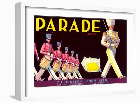 Parade Lemon Label-null-Framed Art Print