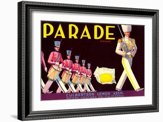 Parade Lemon Label-null-Framed Art Print