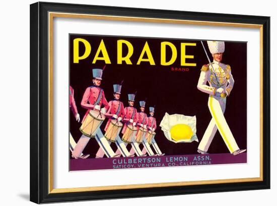 Parade Lemon Label-null-Framed Art Print