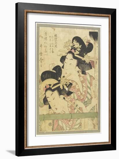 Parade of Courtesans, 1781-1806-Kitagawa Utamaro-Framed Giclee Print