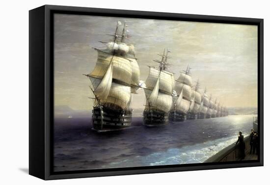 Parade of the Black Sea Fleet in 1849, 1886-Ivan Konstantinovich Aivazovsky-Framed Premier Image Canvas