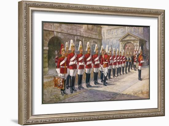 Parade of the First Life Guards in Whitehall-Harry Payne-Framed Art Print