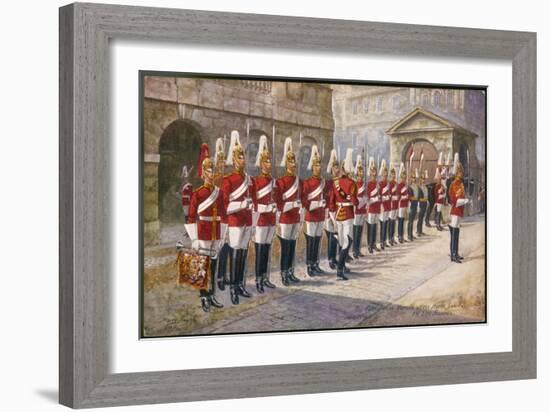 Parade of the First Life Guards in Whitehall-Harry Payne-Framed Art Print