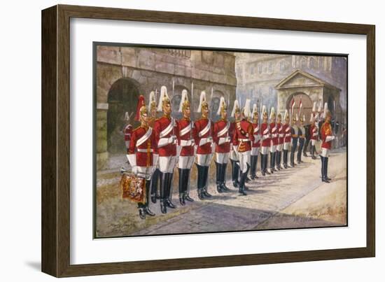 Parade of the First Life Guards in Whitehall-Harry Payne-Framed Art Print