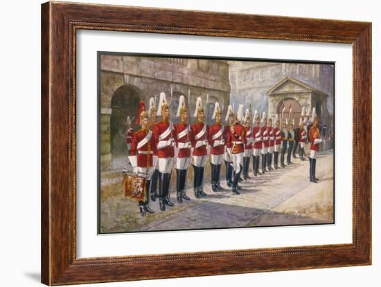 Parade of the First Life Guards in Whitehall-Harry Payne-Framed Art Print