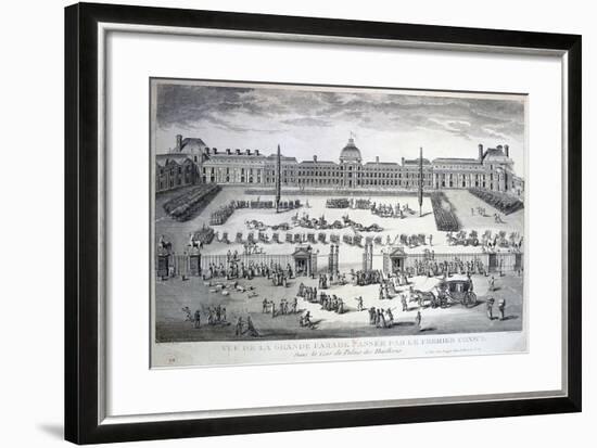 Parade of the Troops During the Grand Parade, Tuileries Palace, 19th Century-null-Framed Giclee Print