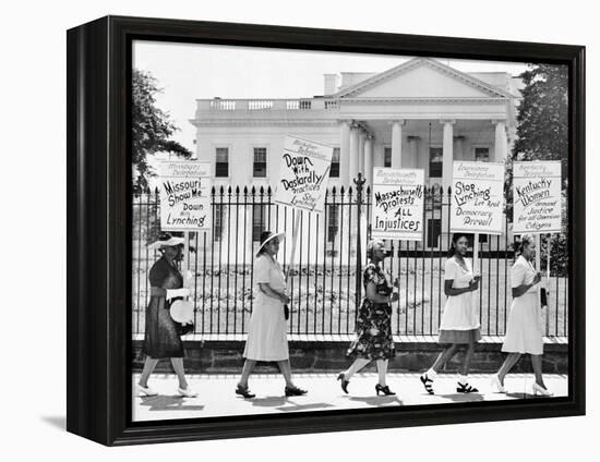 Parade Past the White House-null-Framed Premier Image Canvas