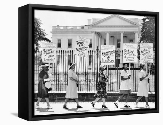 Parade Past the White House-null-Framed Premier Image Canvas