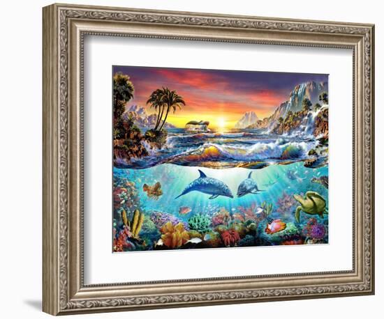 Paradise Bay-Adrian Chesterman-Framed Premium Giclee Print