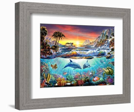 Paradise Bay-Adrian Chesterman-Framed Premium Giclee Print