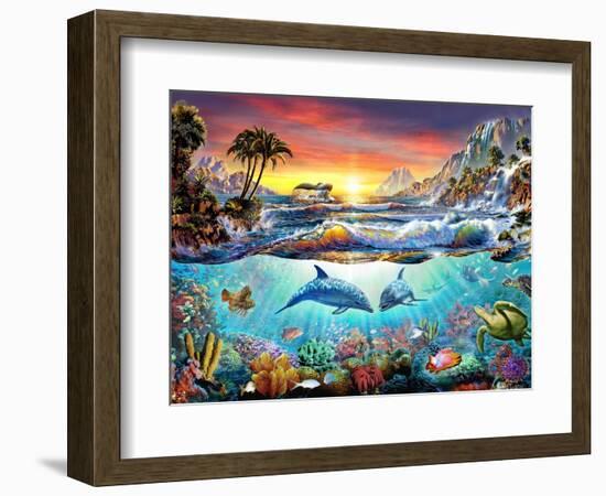 Paradise Bay-Adrian Chesterman-Framed Premium Giclee Print