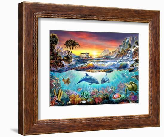 Paradise Bay-Adrian Chesterman-Framed Premium Giclee Print