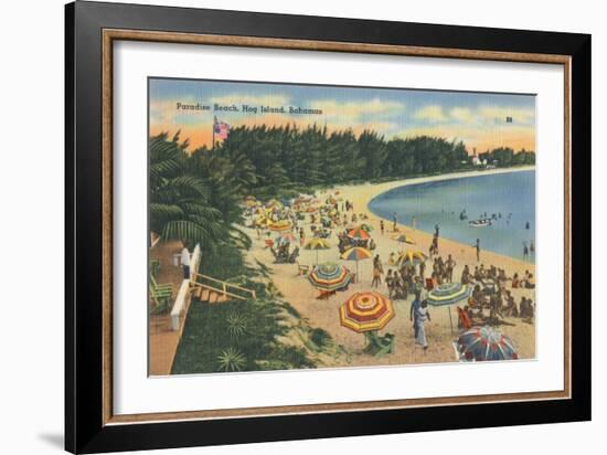 'Paradise Beach, Hog Island, Bahamas', c1930-Unknown-Framed Giclee Print