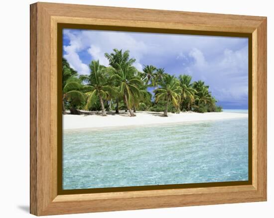 Paradise Beach, One Foot Island, Aitutaki, Cook Islands, South Pacific Islands-D H Webster-Framed Premier Image Canvas