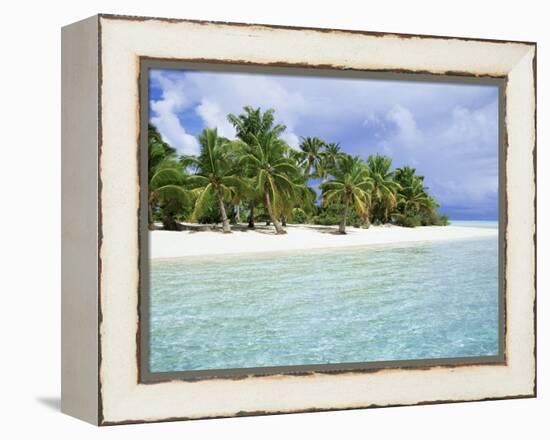 Paradise Beach, One Foot Island, Aitutaki, Cook Islands, South Pacific Islands-D H Webster-Framed Premier Image Canvas