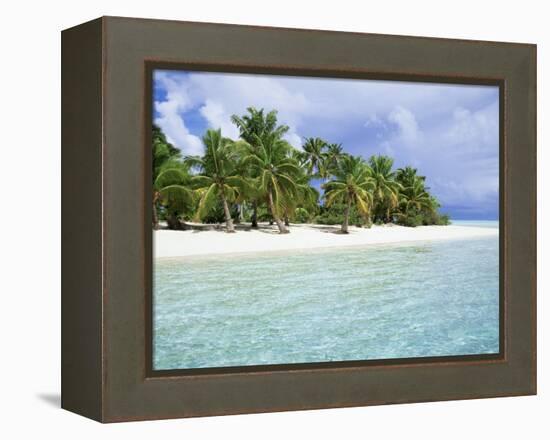 Paradise Beach, One Foot Island, Aitutaki, Cook Islands, South Pacific Islands-D H Webster-Framed Premier Image Canvas