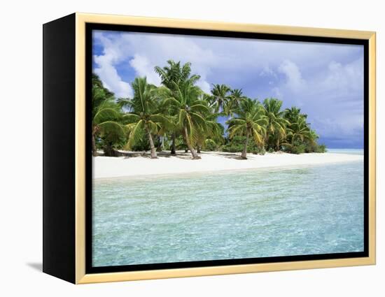 Paradise Beach, One Foot Island, Aitutaki, Cook Islands, South Pacific Islands-D H Webster-Framed Premier Image Canvas