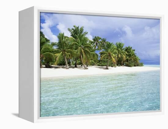 Paradise Beach, One Foot Island, Aitutaki, Cook Islands, South Pacific Islands-D H Webster-Framed Premier Image Canvas