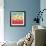 Paradise-Coral+Aqua-Robbin Rawlings-Framed Art Print displayed on a wall