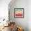 Paradise-Coral+Aqua-Robbin Rawlings-Framed Art Print displayed on a wall