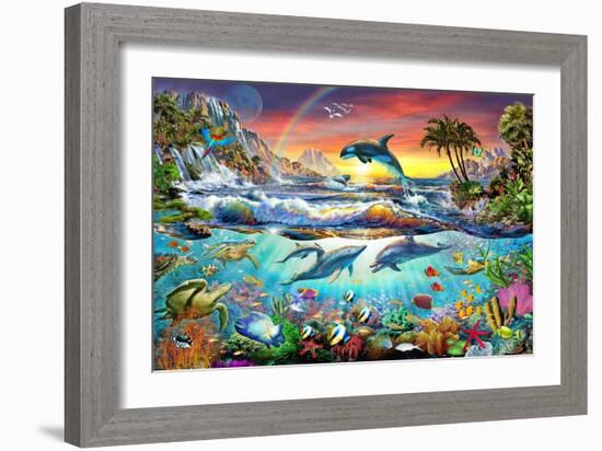 Paradise Cove-Adrian Chesterman-Framed Art Print