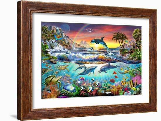 Paradise Cove-Adrian Chesterman-Framed Art Print