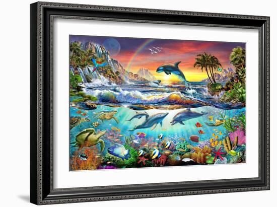 Paradise Cove-Adrian Chesterman-Framed Art Print