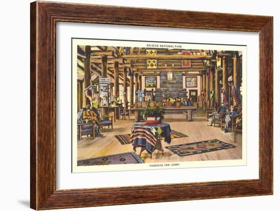 Paradise Inn, Rainier National Park-null-Framed Art Print