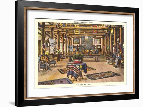 Paradise Inn, Rainier National Park-null-Framed Art Print