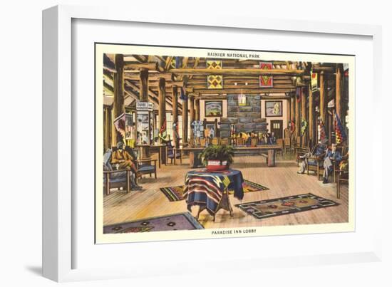 Paradise Inn, Rainier National Park-null-Framed Art Print