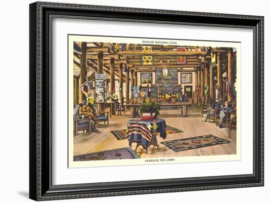 Paradise Inn, Rainier National Park-null-Framed Art Print