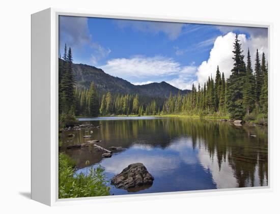 Paradise Lake in the Ten Lakes Scenic Area of the Kootenai National Forest, Montana, Usa-Chuck Haney-Framed Premier Image Canvas