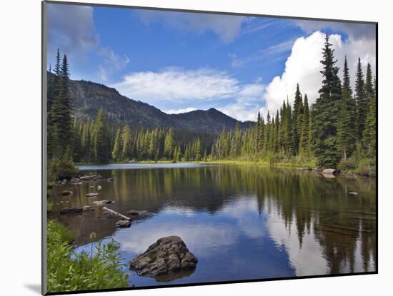 Paradise Lake in the Ten Lakes Scenic Area of the Kootenai National Forest, Montana, Usa-Chuck Haney-Mounted Photographic Print