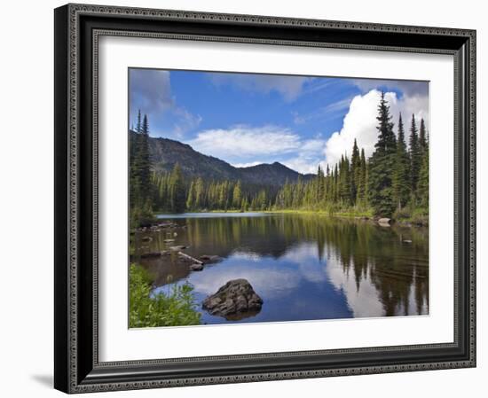 Paradise Lake in the Ten Lakes Scenic Area of the Kootenai National Forest, Montana, Usa-Chuck Haney-Framed Photographic Print