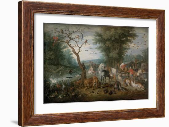 Paradise Landscape with Animals-Jan Brueghel the Younger-Framed Giclee Print