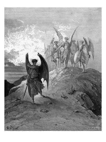 Paradise Lost, by John Milton: Satan is conquered Giclee Print by ...