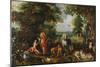 Paradise (Oil on Wood)-Jan the Elder Brueghel-Mounted Giclee Print