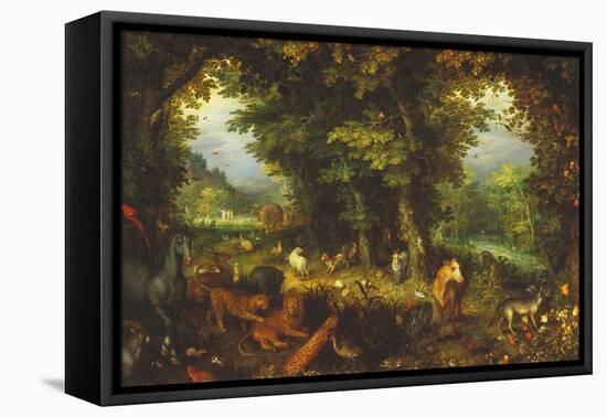 Paradise on Earth-Jan Brueghel the Elder-Framed Premier Image Canvas