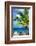 Paradise Palm Tree with a Sailboat on the Ocean - Florida-Philippe Hugonnard-Framed Photographic Print