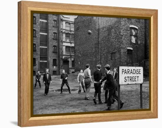 Paradise Street Football-null-Framed Premier Image Canvas