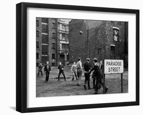 Paradise Street Football-null-Framed Photographic Print