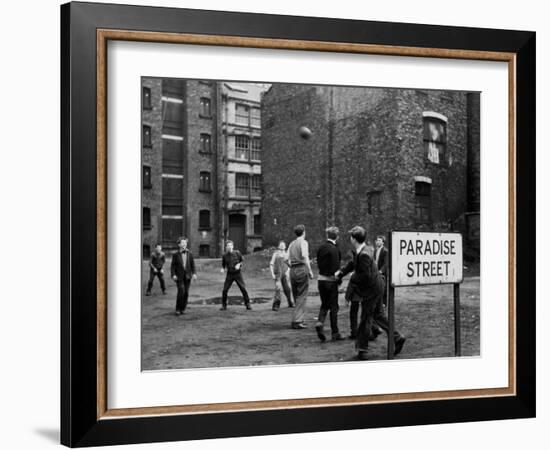 Paradise Street Football-null-Framed Photographic Print