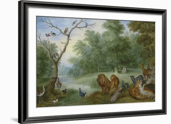 Paradise With The Fall Of Adam And Eve-Pieter Brueghel the Younger-Framed Giclee Print