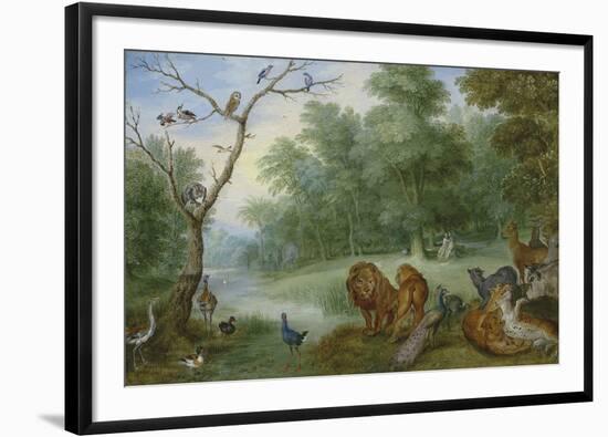 Paradise With The Fall Of Adam And Eve-Pieter Brueghel the Younger-Framed Giclee Print