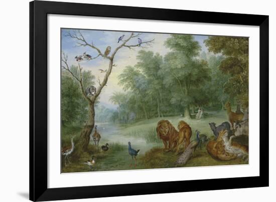 Paradise With The Fall Of Adam And Eve-Pieter Brueghel the Younger-Framed Giclee Print