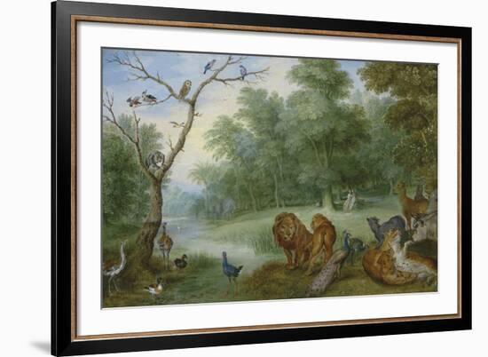 Paradise With The Fall Of Adam And Eve-Pieter Brueghel the Younger-Framed Giclee Print