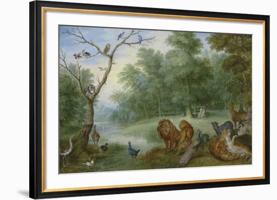 Paradise With The Fall Of Adam And Eve-Pieter Brueghel the Younger-Framed Giclee Print