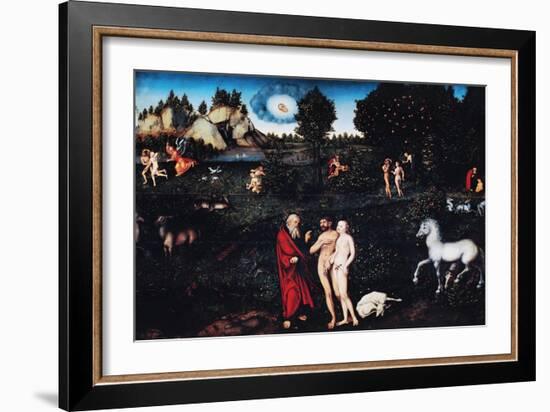 Paradise-Lucas Cranach the Elder-Framed Giclee Print