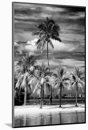 Paradisiacal Beach overlooking Downtown Miami - Florida-Philippe Hugonnard-Mounted Photographic Print